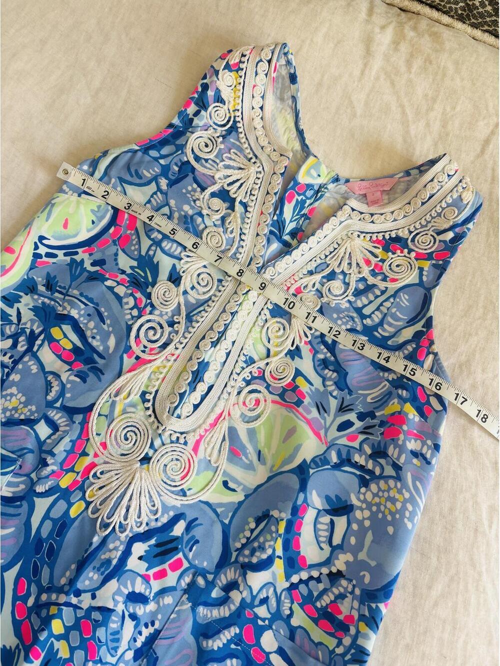 Lilly Pulitzer Carlotta Stretch Shift Dress in Blue peri pinch - Picture 7 of 8